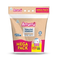 Arrurú Toallitas Húmedas Avena y Karite  Mega Pack x 200 Unidades