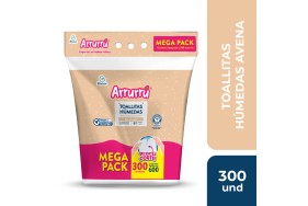 Arrurú Toallitas Húmedas Avena y Karite  Mega Pack 300 Unidades