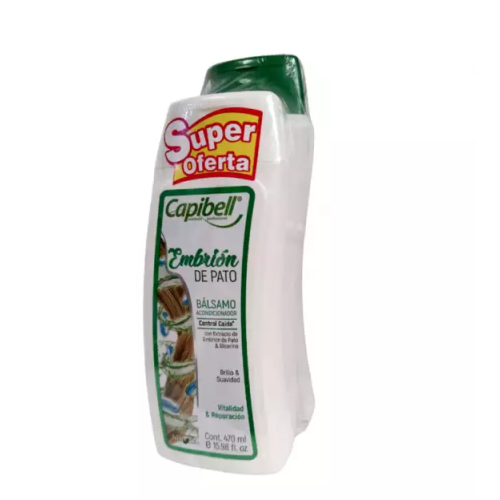 capibell shampoo embrion de pato 950 ml + acondicionador 470 ml