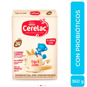 Nestlé Cerelac cereal infantil con leche  Caja X 360 Gramos 