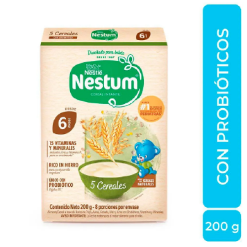 Nestum Cereal Infantil 5 Cereales Caja X 200 Gramos 