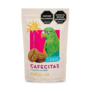 Cafecitas Galletas Con Semillas De Chía Endulzado Con Stevia Bolsa X 100 Gramos 