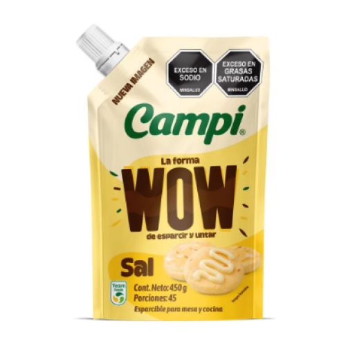 Margarina Campi WOW Esparcible Con Sal Doy Pack X 450 Gramos Margarina Campi WOW Esparcible Con Sal Doy Pack X 450 Gramos
