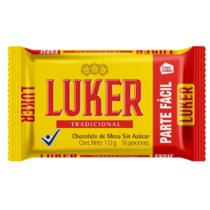 Luker Tradicional Chocolate Sin Azúcar Barra X 250 Gramos 