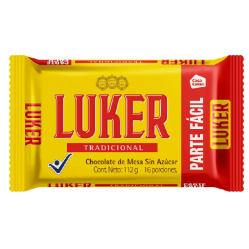 Luker Tradicional Chocolate Sin Azúcar Barra X 250 Gramos 