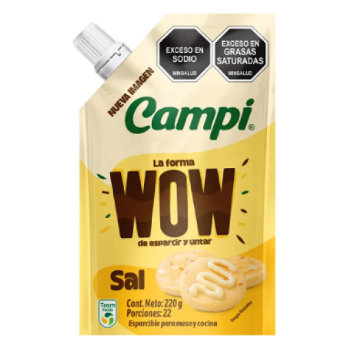 Margarina Campi WOW Esparcible Con Sal Doy Pack X 220 Gramos