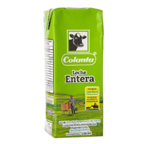 Colanta Leche Entera Larga Vida Caja X 200 Ml 