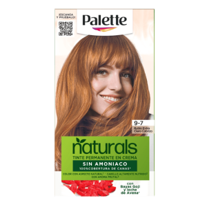 Palette Naturals 9.7 Rubio Extra Claro Cobrizo Kit x 1 Unidad
