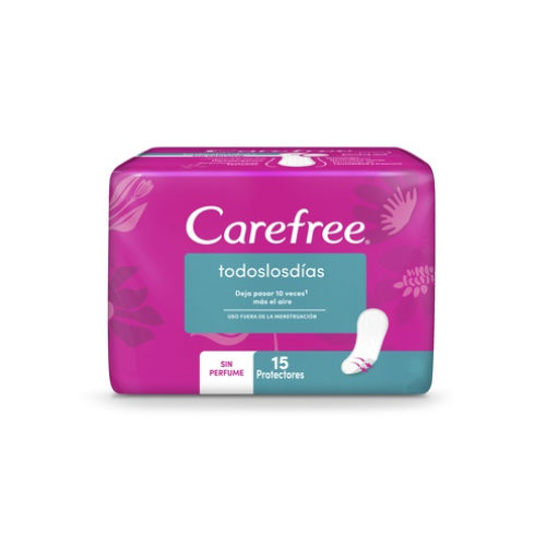 Carefree Todos Los Días Protectores Sin Perfume Paquete X 15 Unidades 