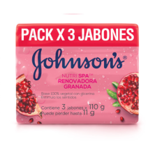 Johnsons Jabón nutrición renovadora X3 Unidad 110 g 