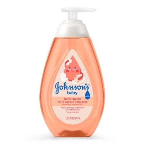 Johnson Baby baño liquido con glicerina de la cabeza a los pies Frasco X 400 Ml Johnson Baby baño liquido con glicerina de la cabeza a los pies Frasco X 400 Ml