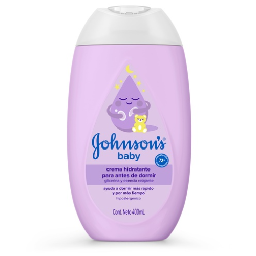 Johnsons Crema Hidratante Para Antes De Dormir Frasco X 400 ML