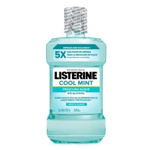 Listerine Cool Mint Zero Alcohol Frasco X 500 Ml 
