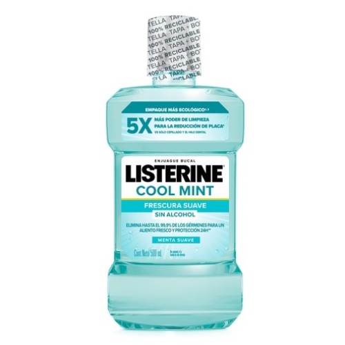 Listerine Cool Mint Zero Alcohol Frasco X 500 Ml Listerine Cool Mint Zero Alcohol Frasco X 500 Ml