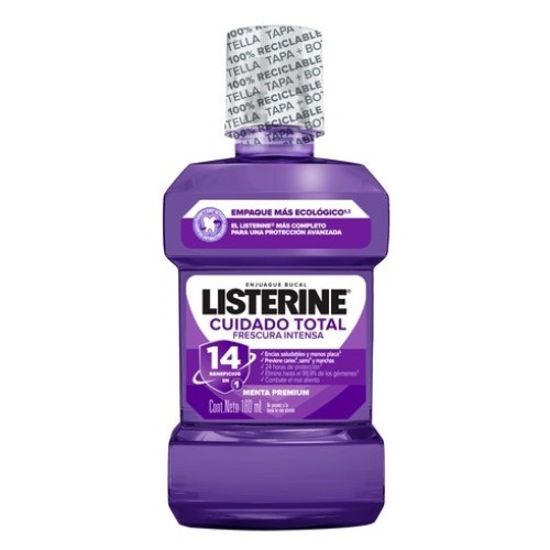 Listerine enjuague Bucal Cuidado Total Frasco X 180 Ml 
