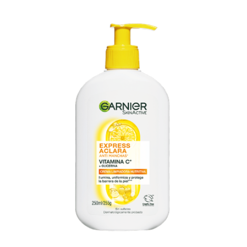 Crema Limpiadora Garnier Anti Manchas Vitamina C  X250ml