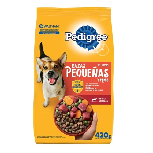 Pedigree Adulto Razas Pequeñas Res y Vegetales X 420g