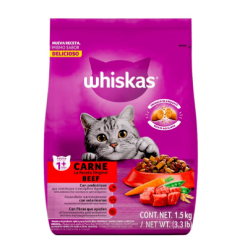 Whiskas Comida Para Gatos Sabor Carne X 500mg