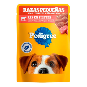 Pedigree Adulto Razas Pequeñas Res en Filetes X 100g