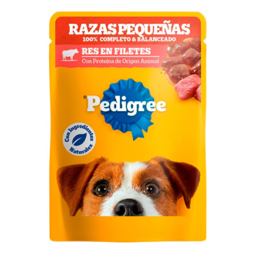 Pedigree Adulto Razas Pequeñas Res en Filetes X 100g