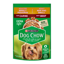 Dog Chow Adultos Minis y Pequeños Carne X100g