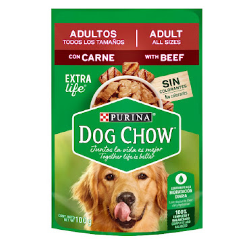 Dog Chow Adultos Todos Los Tamaños Carne X 100 Gr