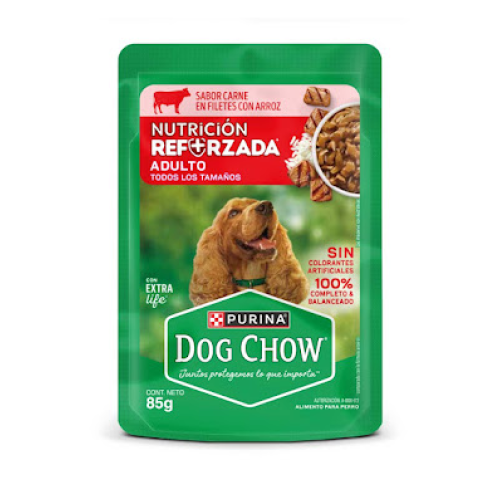  Dog Chow Adulto Carne con Arroz X 85 Gr