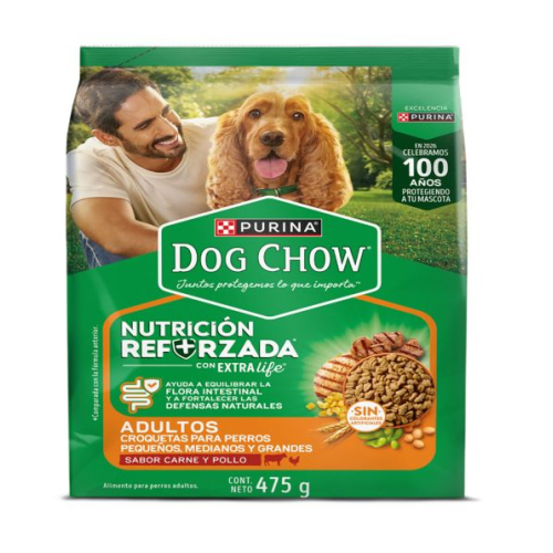 Dog Chow Adulto Nutrición Reforzada Carne y Pollo X 475gr