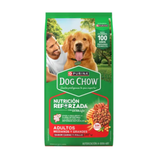 Dog Chow Adulto Medianos y Grandes Carnes y Pollo  X 475 Gr
