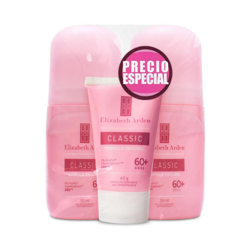 Elizabeth Arden Clasicc Roll-on X 2 50ml + Crema Desodorante 40g