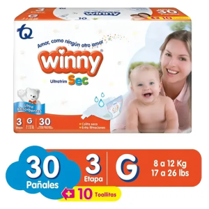 Winny Ultra Sec Etapa 3 Paquete 30und +10 toallitas  (MAXIMO 3 X CLIENTE)