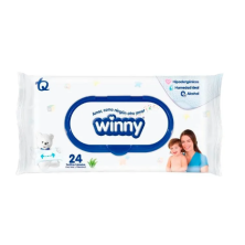 Winny Toallitas Áloe Paquete X  24 Unidades  (MAXIMO 3 X CLIENTE)