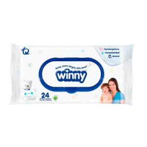 Winny Toallitas Áloe Paquete X  24 Unidades  (MAXIMO 3 X CLIENTE)