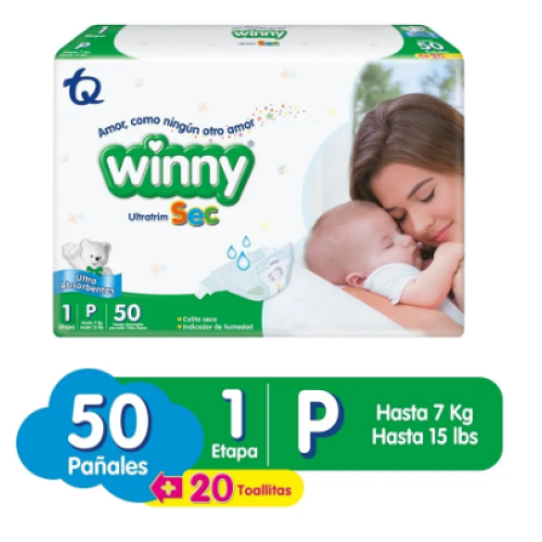 Winny Ultratrim Sec etapa 1 Paquete X 50 Unidades  (MAXIMO 3 X CLIENTE)