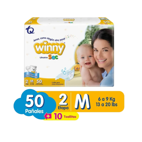Winny Ultratrim Sec etapa 2 Paquete X 50 Unidades  (MAXIMO 3 X CLIENTE)