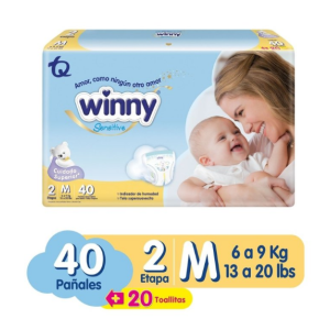 Winny Sensitive Etapa 2 x 40und + 20 Toallitas