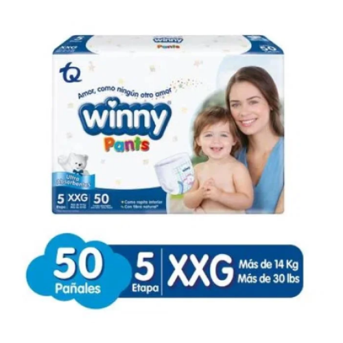 Winny Pants Pañales Etapa 5 Paquete X 50 Unidades (MAXIMO 3 X CLIENTE) Winny Pants Pañales Etapa 5 Paquete X 50 Unidades (MAXIMO 3 X CLIENTE)