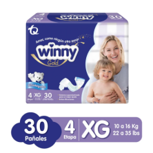 Winny Gold Pañales Etapa 4 Paquete X 30 Unidades  (MAXIMO 3 X CLIENTE)