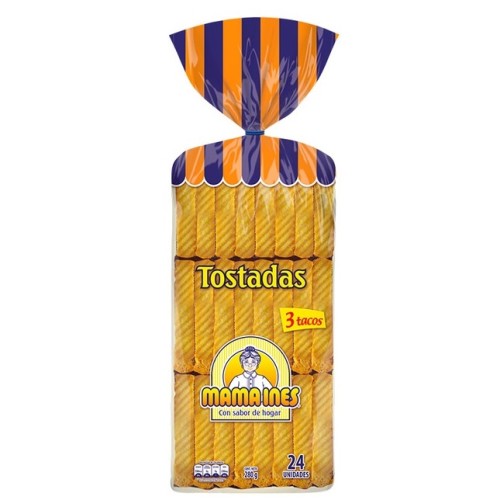 Tostadas Mamá Inés Tres Tacos Paquete X 24 Unidades 