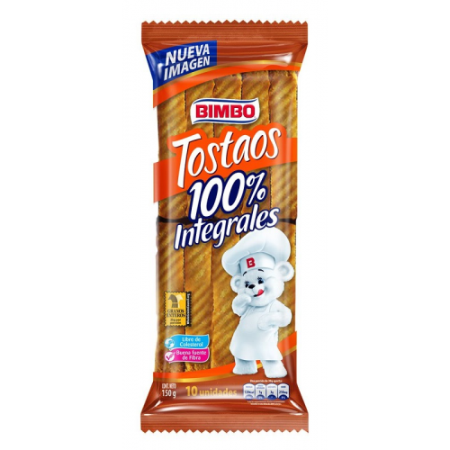 Tostaos Bimbo Integrales Paquete X 10 Unidades 