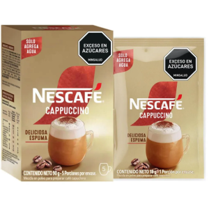 Nescafé Cappuccino Mezcla en polvo para preparar caja x 90 gr (5 porciones 18gr)