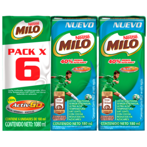 milo activ-go liquido x 6 unidades