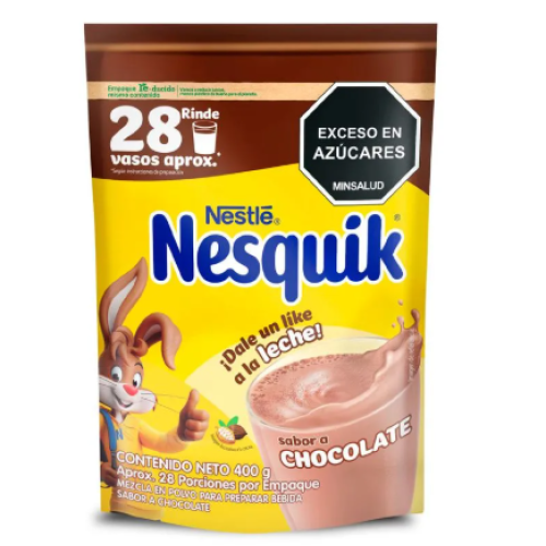 Nesquik sabor Chocolate Bolsa X 400 Gramos 