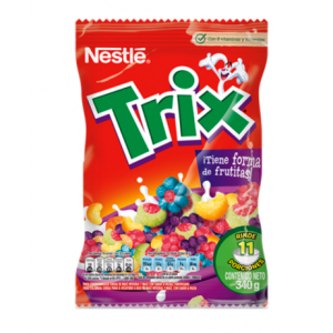 Trix cereal de maíz sabor a Frutas Bolsa X 340 Gramos 
