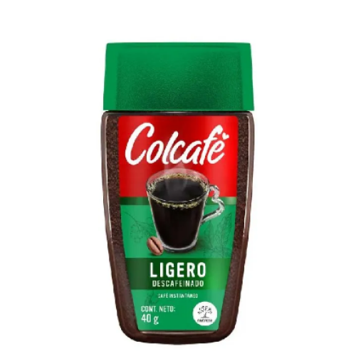 colcafé café ligero descafeinado x 40 gr