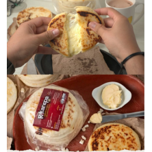 arepas rellanas de queso x 5 unidades