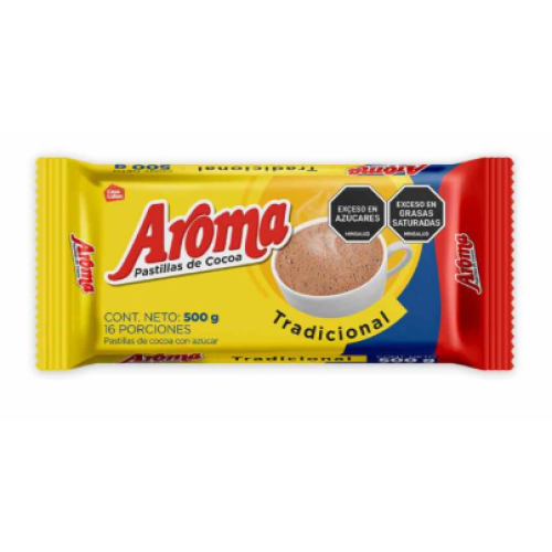 Aroma pastillas de cocoa tradicional con azúcar Paquete X 500 Gramos