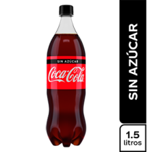 Gaseosa coca cola sin azúcar Botella 1500 Ml