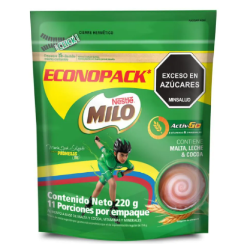 Milo Activ-Go Bolsa X 220 Gramos 