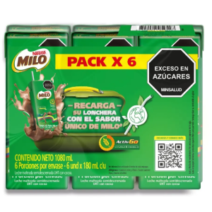 milo activ-go 6 cajas x 180 ml c/u